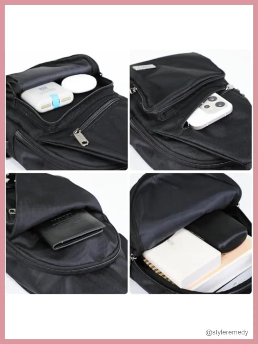 Crossbody Sling Bag Nylon Casual Shoulder Backpack Hiking Travel